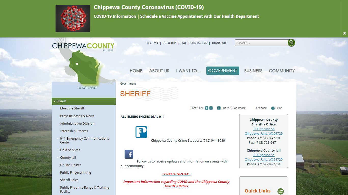 Sheriff | Chippewa County, Wi
