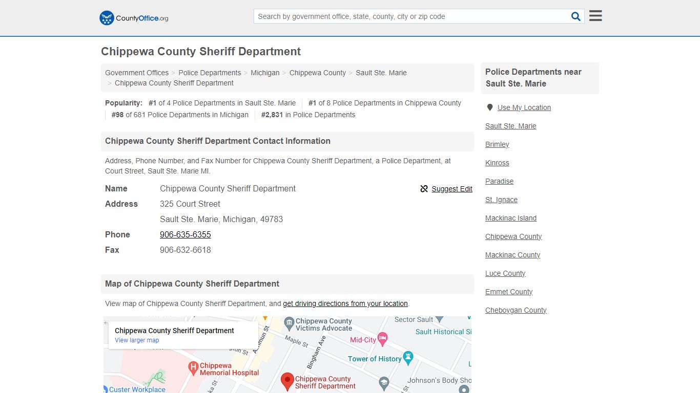 Chippewa County Sheriff Department